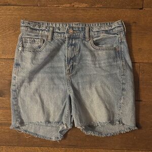 American Eagle Outfitters Light Blue Mom Jean Shorts